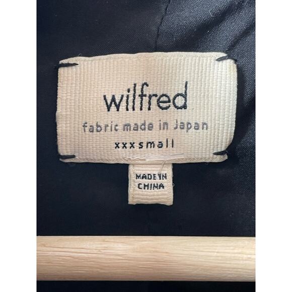 Wilfred Aritzia Black Blazer Jacket Moto Crepe Mayet XXS - Picture 3 of 5